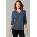 Port Authority® Ladies Concept 3/4-Sleeve Soft Split Neck Top