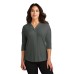 Port Authority® Ladies Concept 3/4-Sleeve Soft Split Neck Top