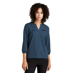 Mercer+Mettle™ Women's Stretch Crepe 3/4-Sleeve Blouse Mercer+Mettle™ Women's Stretch Crepe 3/4-Sleeve Blouse